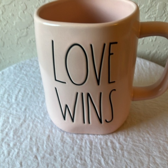 Rae Dunn: Light Pink “Love Wins” Coffee/Tea Mug - Picture 14 of 16
